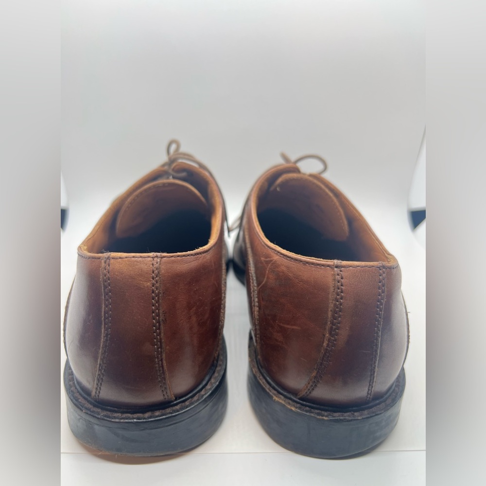 Johnston and Murphy Brown Leather Dress Shoes Oxfords Lace Up Sz 9.5 Wide - Picture 4 of 8